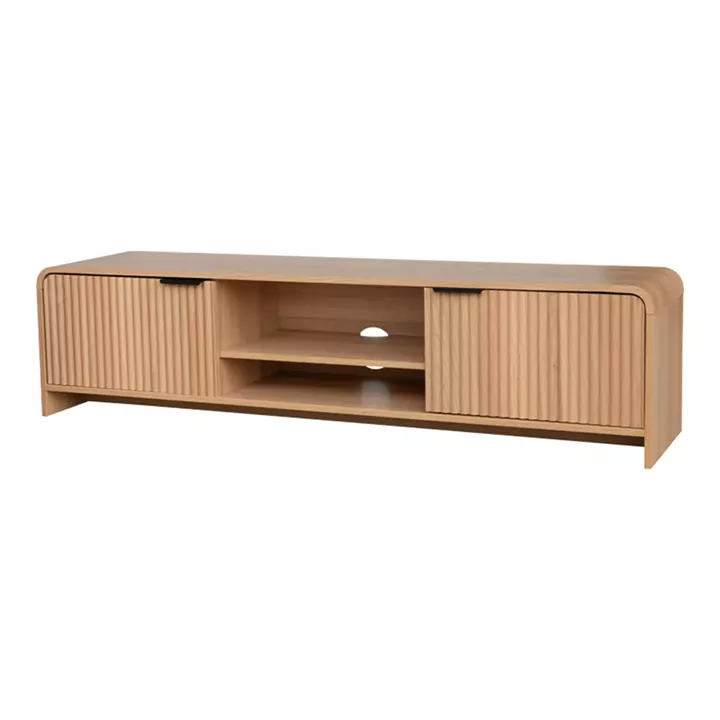 Anfen pakoworld mdf tv stand in natural shade 160x39x40.5cm