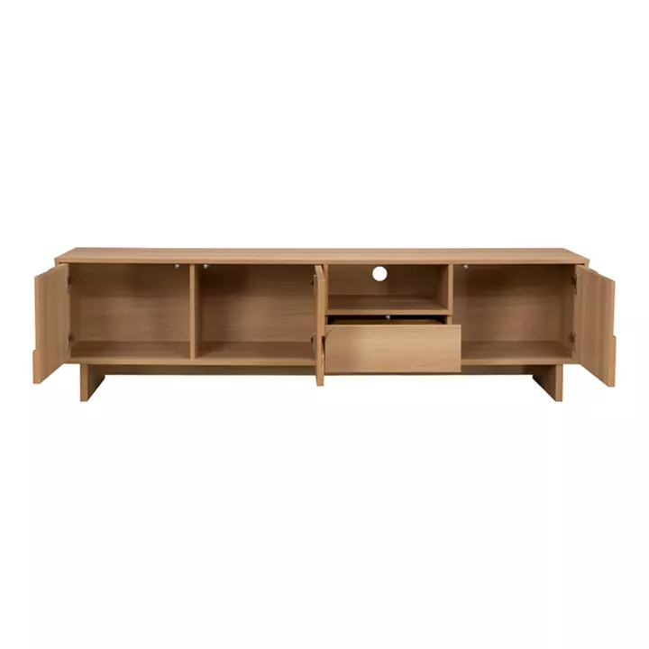 Έπιπλο τηλεόρασης Jenfia pakoworld mdf σε φυσική απόχρωση 180x39x45,5εκ