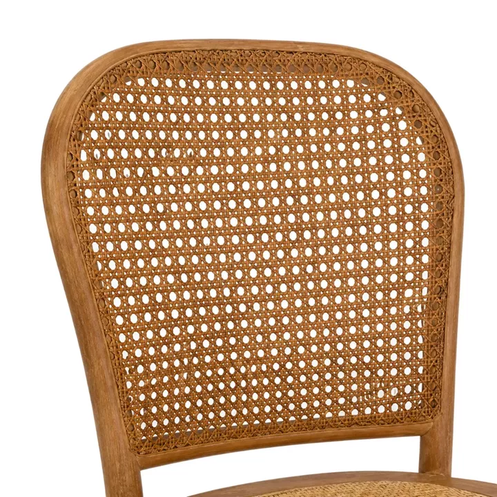 Artekko Sorento Καφέ Ξύλινη Καρέκλα από Ξύλο Toon και Ρατάν (45x48x90)cm