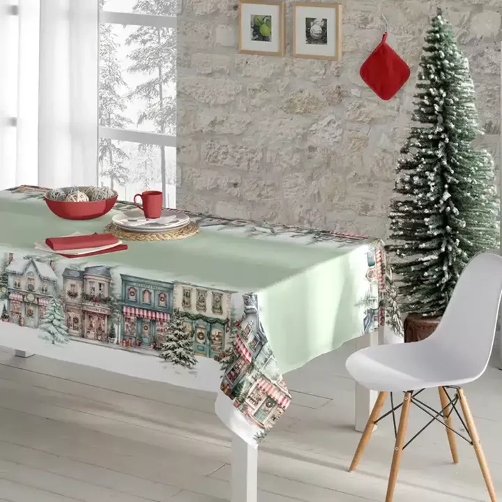 Τραπεζομάντηλο Χριστουγεννιάτικο XmasCity 140 x 220