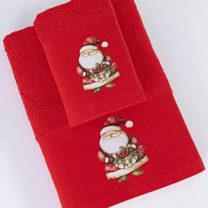 Πετσέτες Χριστουγεννιάτικες Σετ 2ΤΜΧ SantaWish