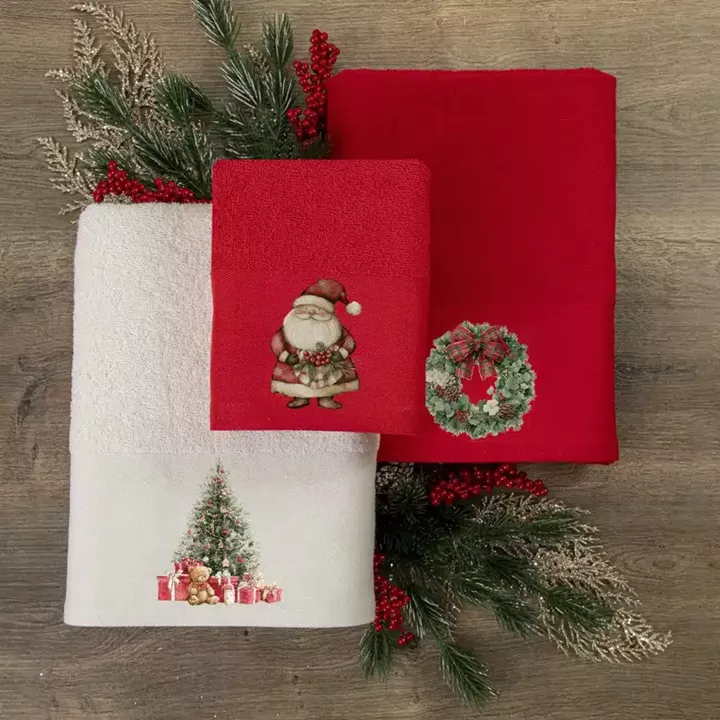 Πετσέτες Χριστουγεννιάτικες Σετ 2ΤΜΧ MerryBow