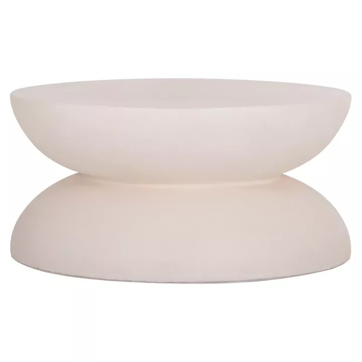COFFEE TABLE ROUND ANNA HM18158.02 FIBER CEMENT IN WHITE--Φ92x44.5Hcm.