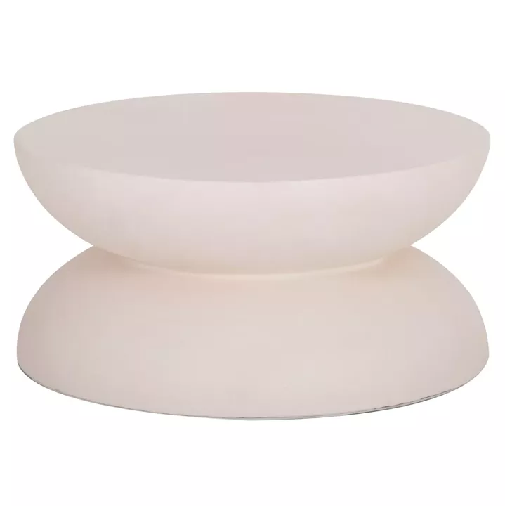COFFEE TABLE ROUND ANNA HM18158.02 FIBER CEMENT IN WHITE--Φ92x44.5Hcm.