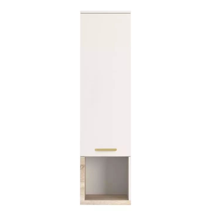 Σύνθετο σαλονιού Norda pakoworld κρεμ με oak 187x40x58.4εκ