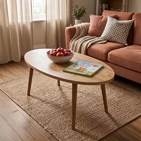 Τραπέζι σαλονιού Sartori pakoworld oak 90x45x43εκ