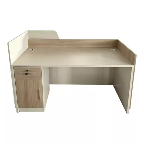 Reception desk Kalu pakoworld in oak-beige shade 180x60x105cm