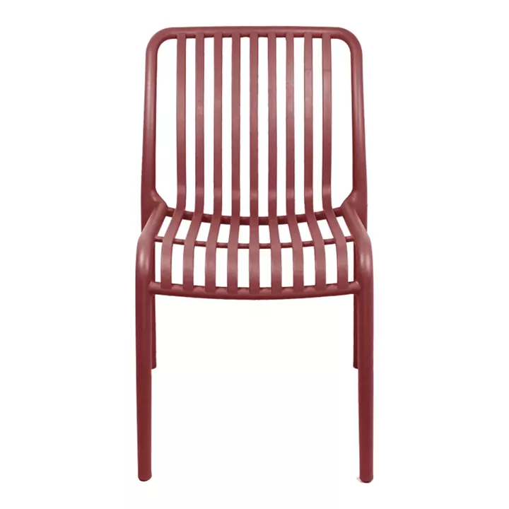 Καρέκλα Zoi pakoworld στοιβαζόμενη terracotta PP 42x58x79εκ