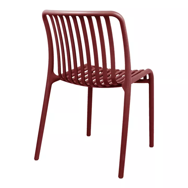 Καρέκλα Zoi pakoworld στοιβαζόμενη terracotta PP 42x58x79εκ