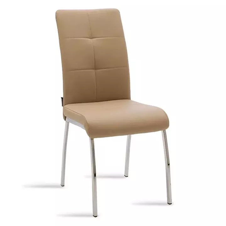 Dining Room with Ariadne Mocha Chairs and Antoro Glass Table Φ100x75cm Set of 5pcs