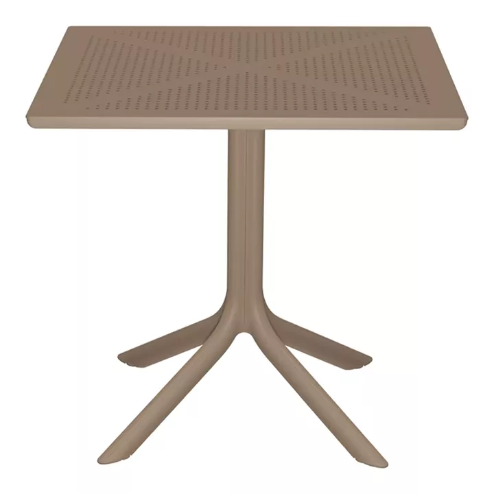 Dining set Zoi Groovy pakoworld set 5pcs cappuccino PP 80x80x74cm