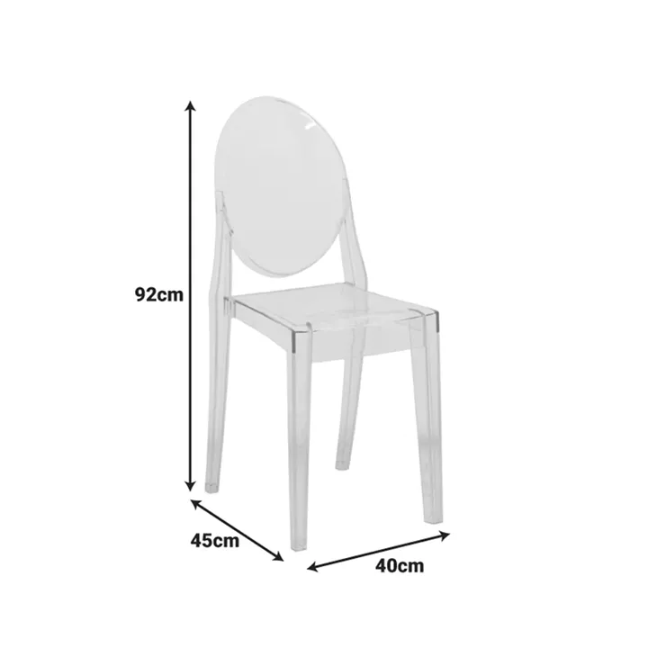 Chair Narova pakoworld PC clear 40x45x92cm