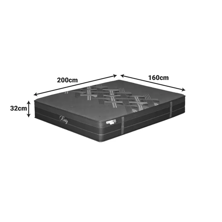 Κρεβάτι με στρώμα Mozart Resty pakoworld καρυδί 160x200εκ
