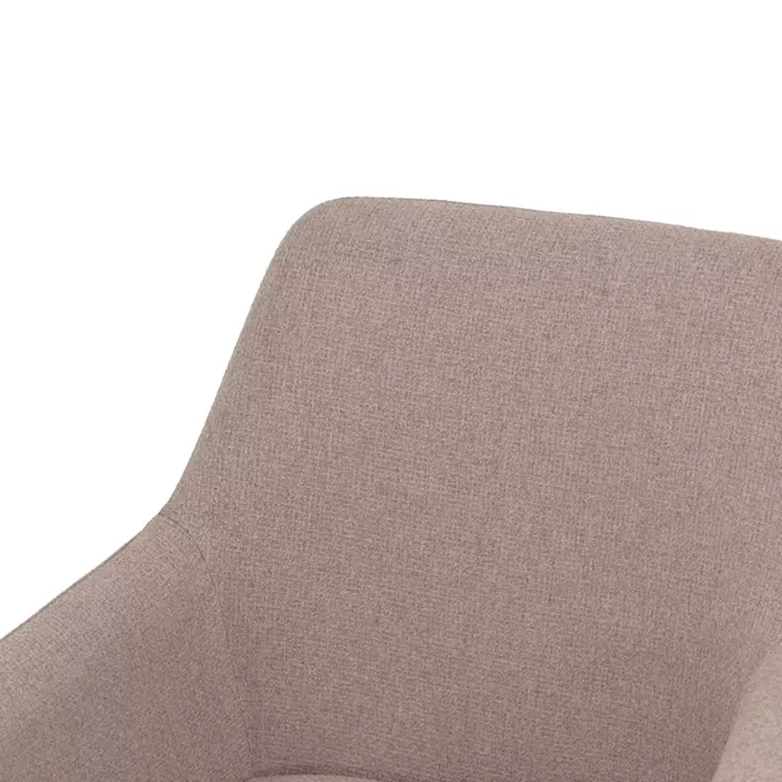 Armchair Telia pakoworld beige fabric-black metal 60x54x85cm