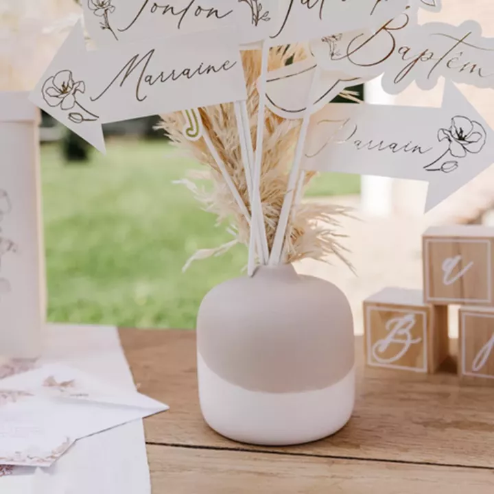 Beauty Home Βάζο κεραμικό Diana σε διχρωμία – κρέμ μπεζ 11×11,5cm