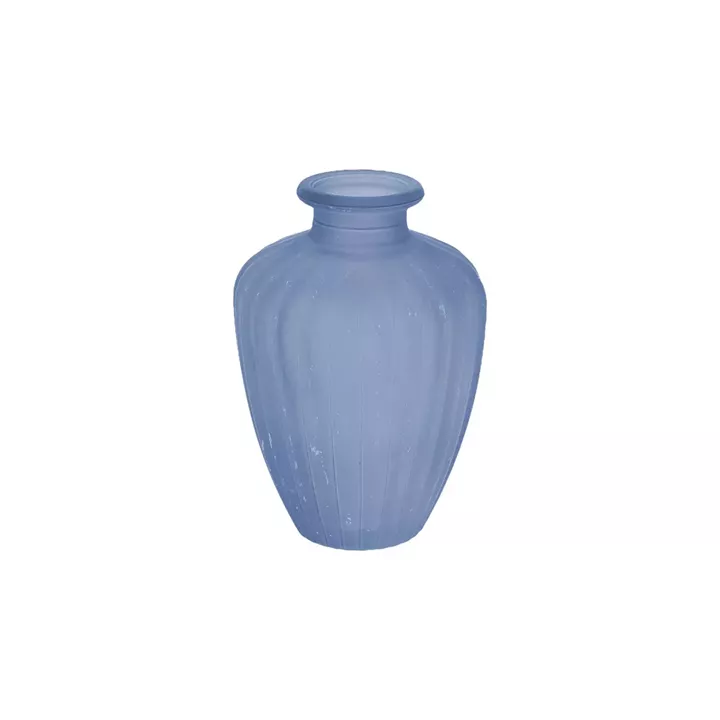 Beauty Home Βάζο γυάλινο Jeanne – Μπλε Ø7,5×10,5cm – 180ml