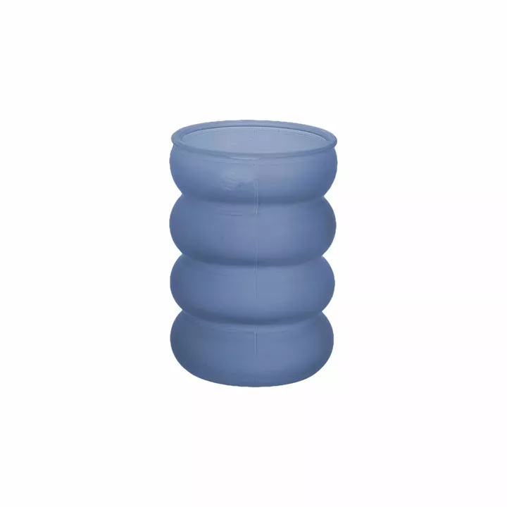 Beauty Home Βάζο γυάλινο Victor – Μπλε Ø8×11,5cm – 380ml