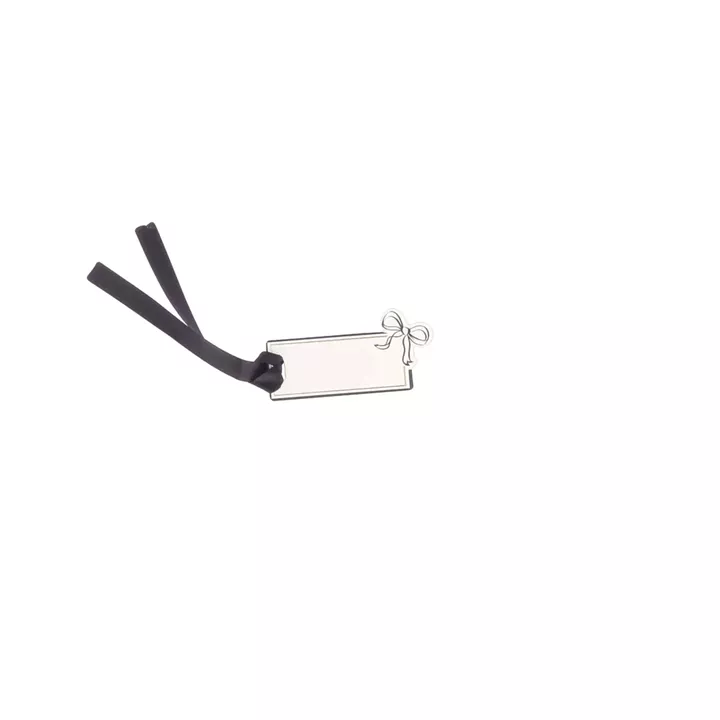 Beauty Home 10 ετικέτες Black & white με κορδέλα 3,5×7 cm