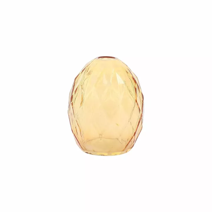 Beauty Home Βάζο γυάλινο Milo – Πορτοκαλί Ø8,5×10,5cm – 330ml