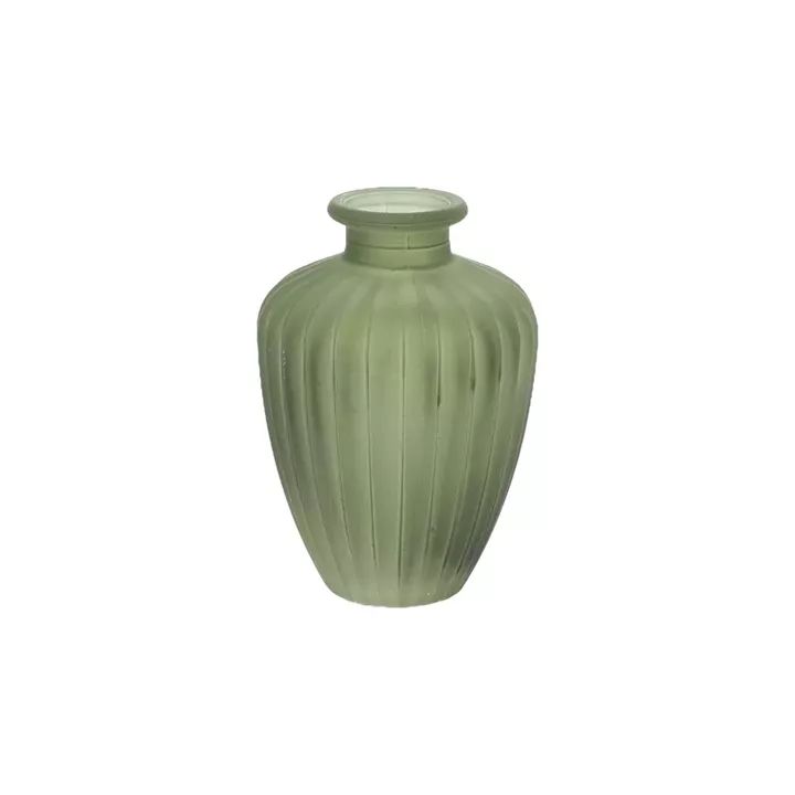 Beauty Home Βάζο γυάλινο Jeanne – Λαδί Ø7,5×10,5cm – 180ml
