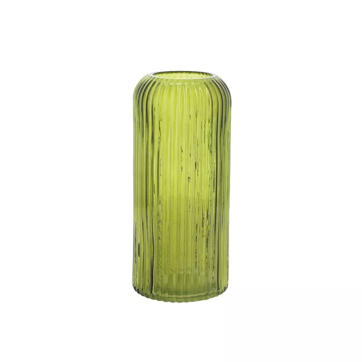 Beauty Home Βάζο γυάλινο Zoé – Λαδί Ø8,5x20cm – 920ml