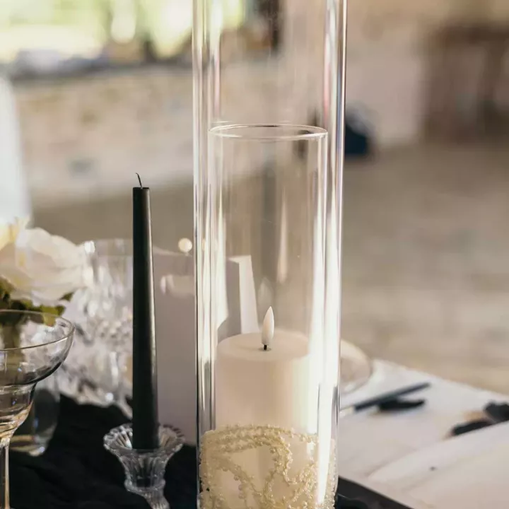 Beauty Home 3 Γυάλινοι διάφανοι σωλήνες Ø10x40cm, Ø8x30cm, Ø6x25cm