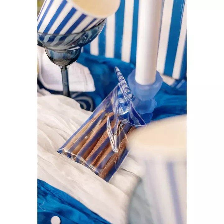 Beauty Home 10 Σακούλες με μπλε Ρίγες 8,5x16cm – Κατάλληλες για Τρόφιμα