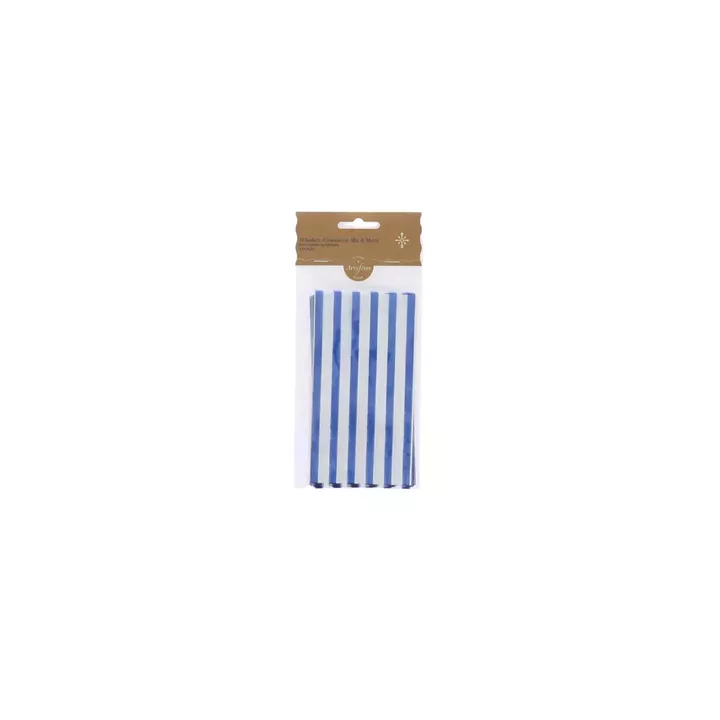 Beauty Home 10 Σακούλες με μπλε Ρίγες 8,5x16cm – Κατάλληλες για Τρόφιμα