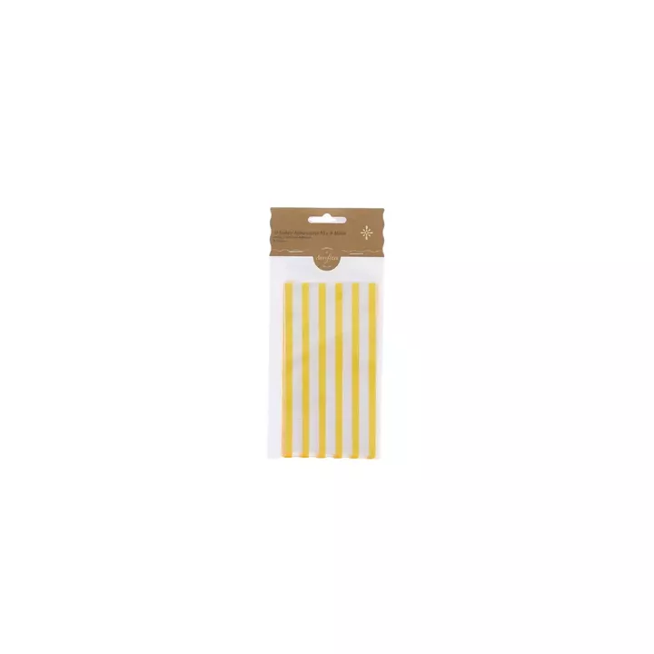 Beauty Home 10 Σακούλες με Κίτρινες Ρίγες 8,5x16cm – Κατάλληλες για Τρόφιμα