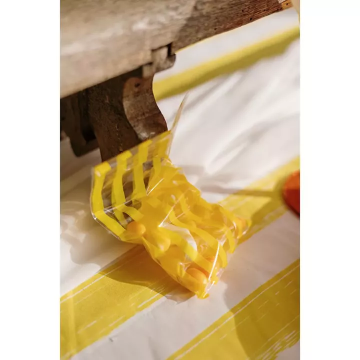 Beauty Home 10 Σακούλες με Κίτρινες Ρίγες 8,5x16cm – Κατάλληλες για Τρόφιμα