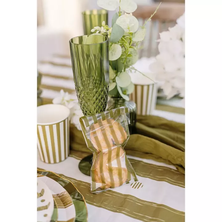 Beauty Home 10 Σακούλες με λαδι Ρίγες 8,5x16cm – Κατάλληλες για Τρόφιμα
