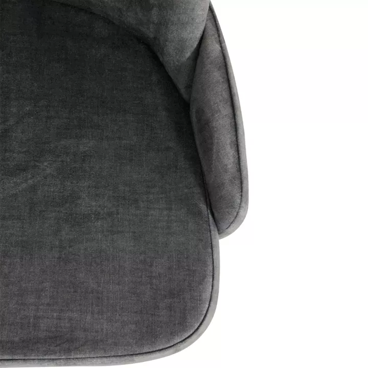 Artekko Kusakli Γκρι Καρέκλα με Βελουδινο Ύφασμα (56x56x90)cm