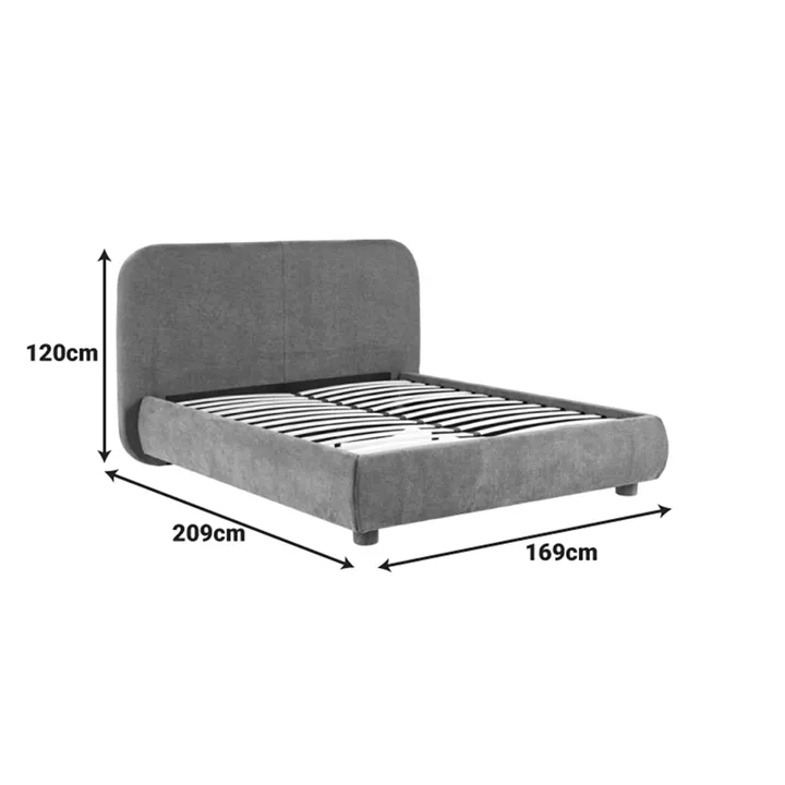Bed Salena pakoworld terracotta fabric 160x200cm