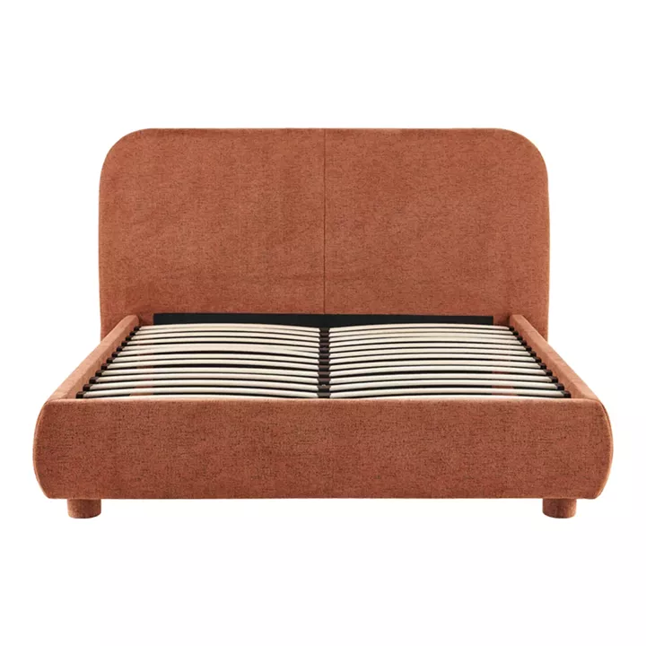Bed Salena pakoworld terracotta fabric 160x200cm