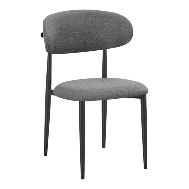 Chair Folegio pakoworld anthracite fabric with black metal leg 49x55x80cm