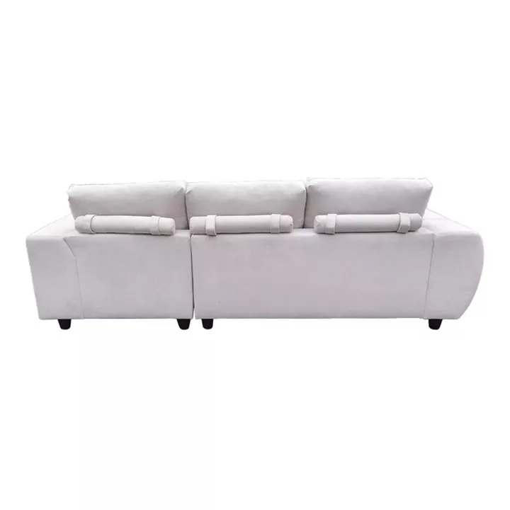 Left corner sofa Londe pakoworld beige fabric 273x211x92cm