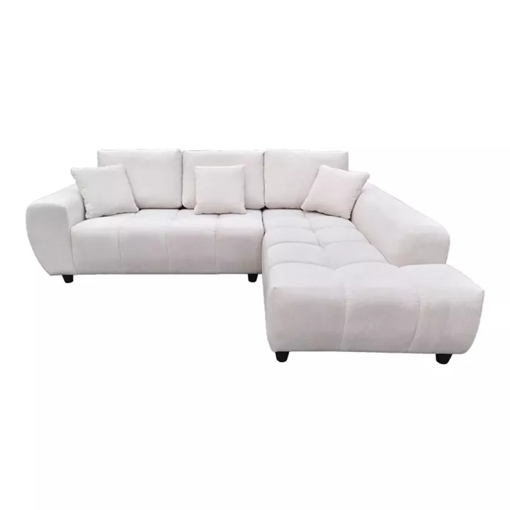 Left corner sofa Londe pakoworld beige fabric 273x211x92cm