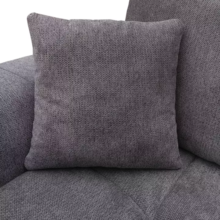 Right corner sofa Londe pakoworld grey fabric 273x211x92cm