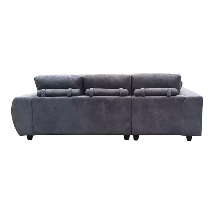 Right corner sofa Londe pakoworld grey fabric 273x211x92cm