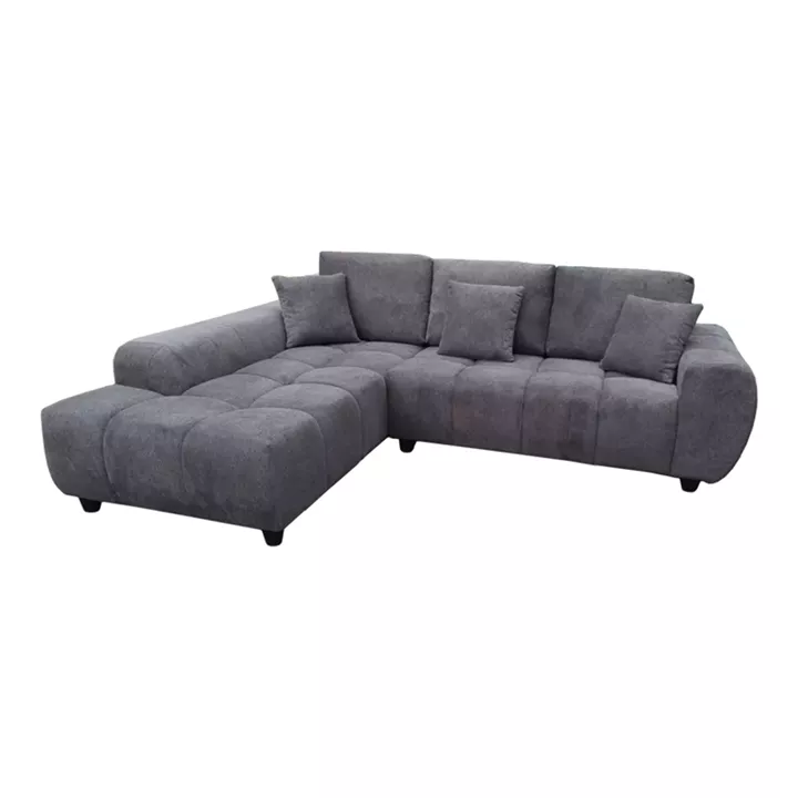 Right corner sofa Londe pakoworld grey fabric 273x211x92cm