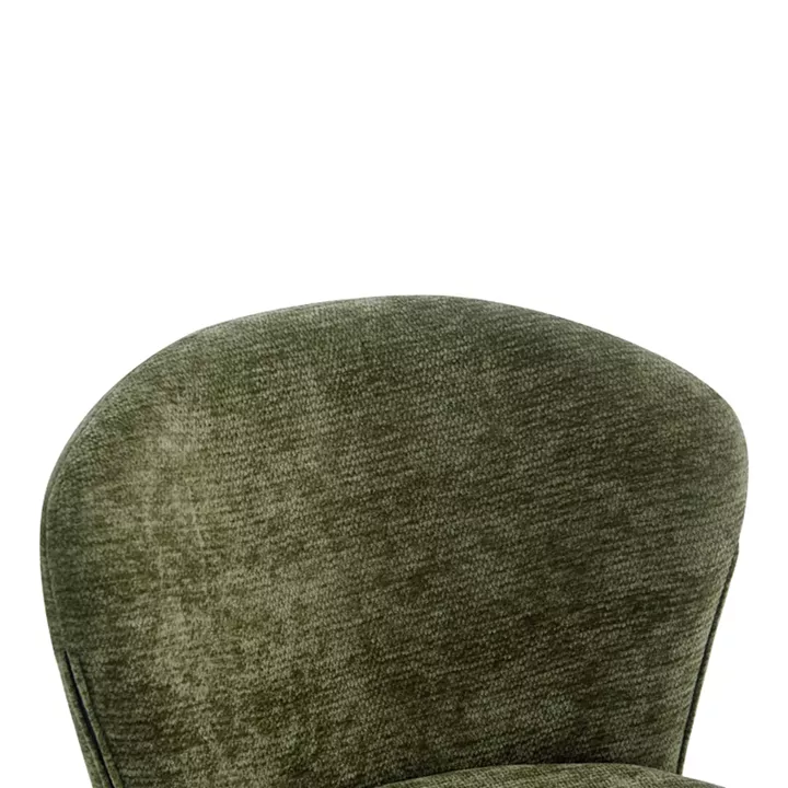 Chair Mercy pakoworld olive green fabric with black metal leg 57x60.5x79cm