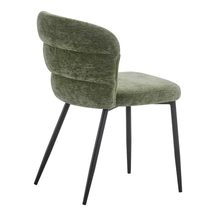 Chair Mercy pakoworld olive green fabric with black metal leg 57x60.5x79cm