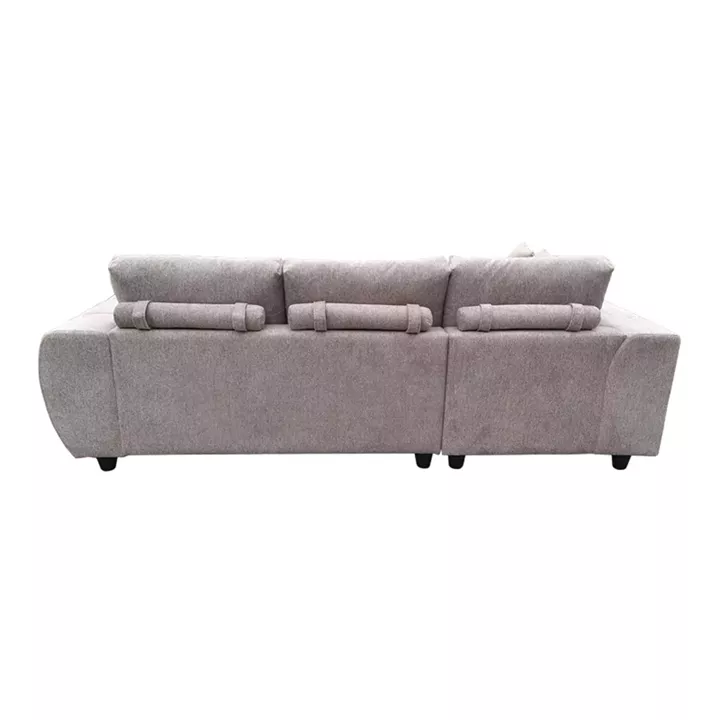 Right corner sofa Londe pakoworld grey beige fabric 273x211x92cm