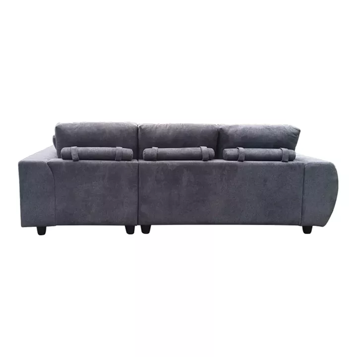 Left corner sofa Londe pakoworld grey fabric 273x211x92cm