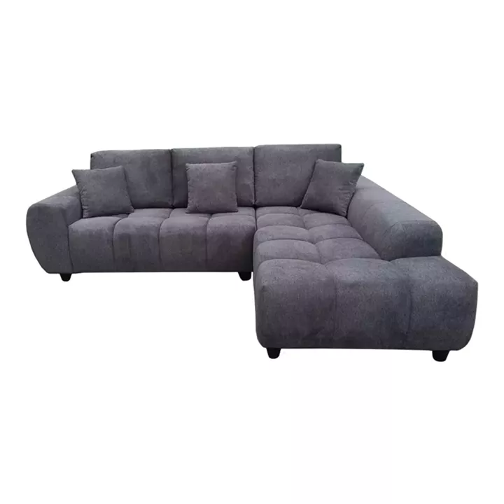 Left corner sofa Londe pakoworld grey fabric 273x211x92cm