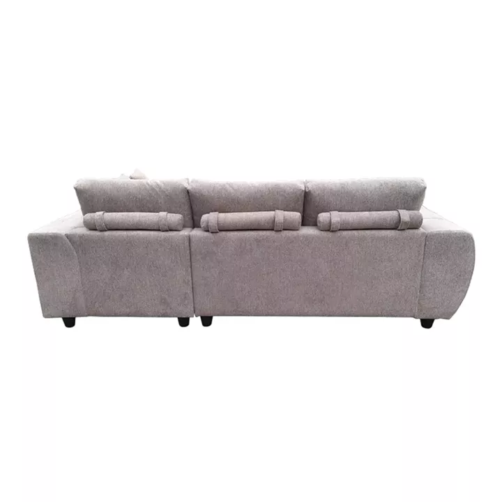 Left corner sofa Londe pakoworld grey beige fabric 273x211x92cm