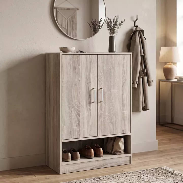 Shoe cabinet Lemba pakoworld sonoma 80x33x120cm