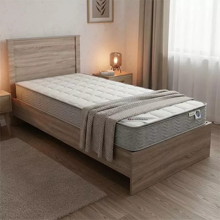 Bed with mattress Athos-Perfecto pakoworld sonoma 90x190cm