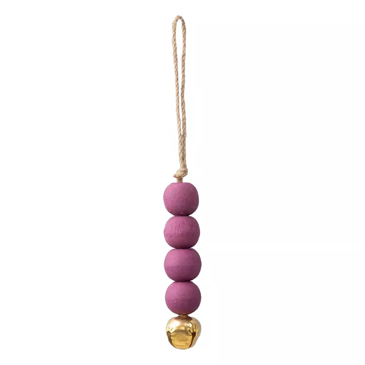Beauty Home Ξύλινο Στολίδι με Χάντρα Μώβ 13 cm