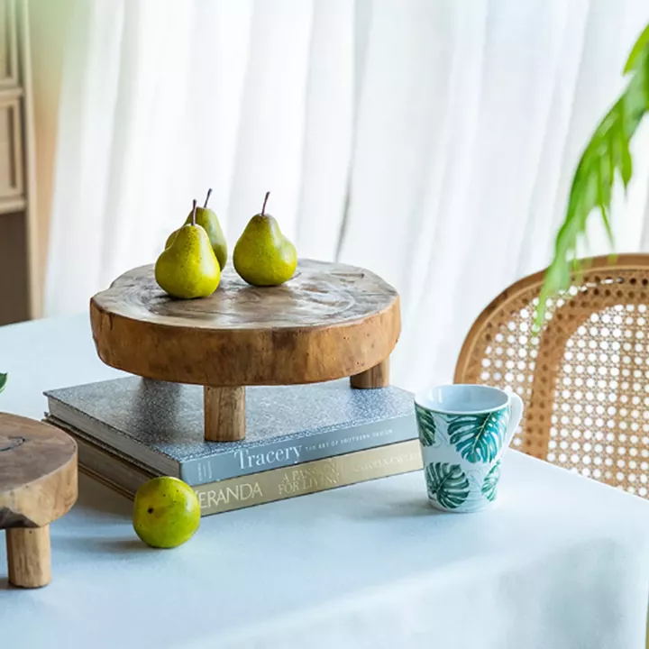 Artekko Woody Riser Διακοσμητικά Πλατό από Ξύλο Teak σε Φυσική Απόχρωση (30x30x10)cm 2pcs